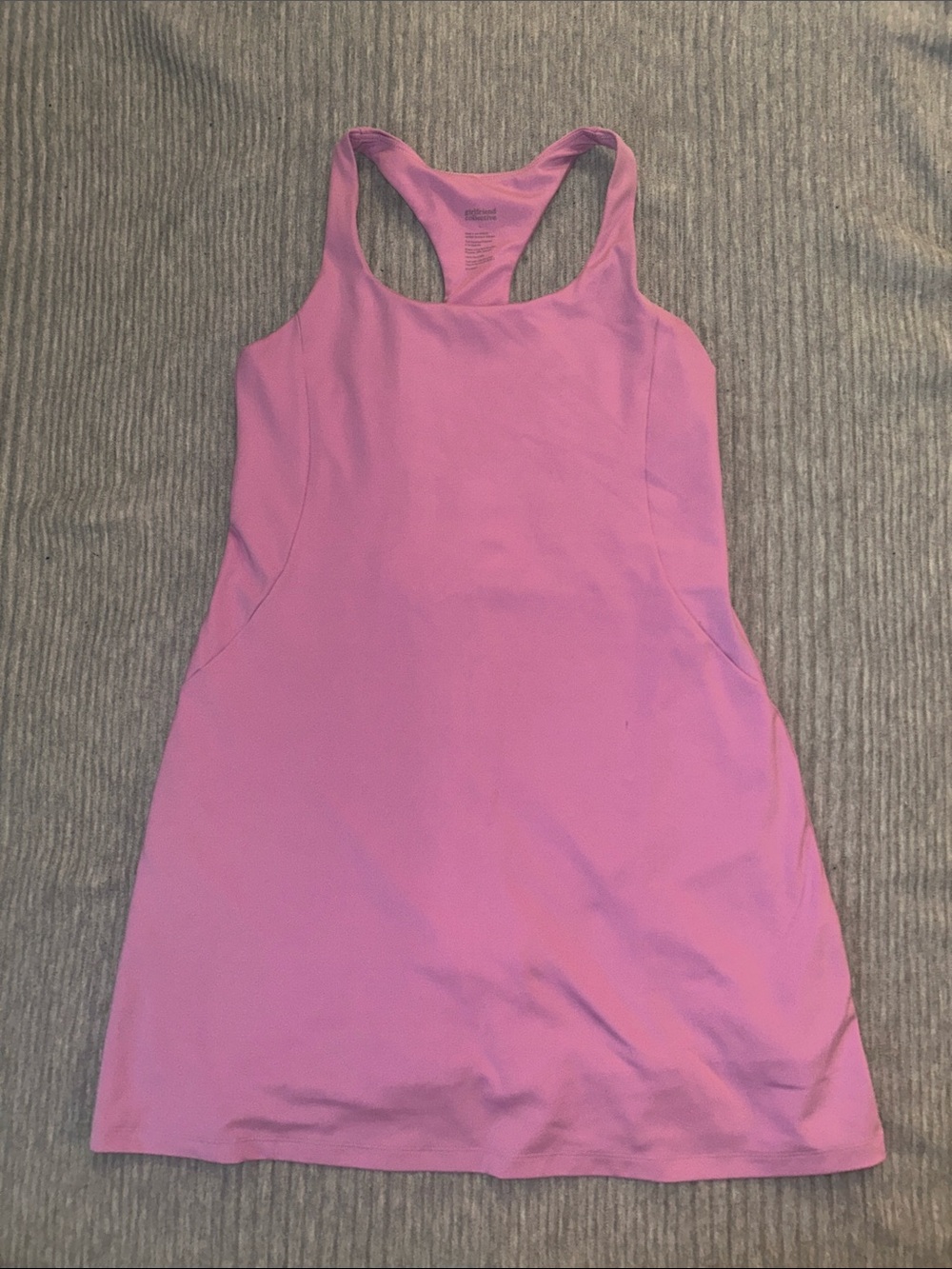 girlfriend collective Pink Racerback active dress